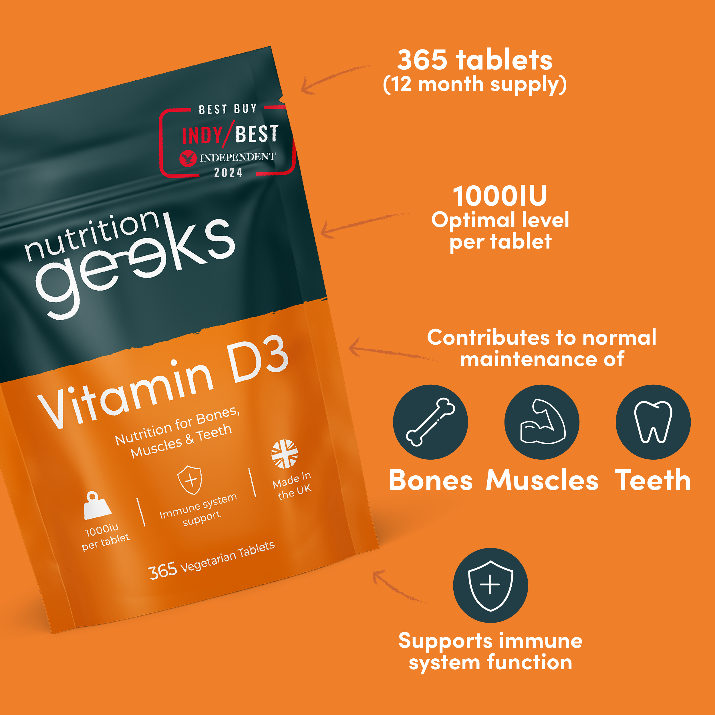 Vitamin D 1000iu Optimum Strength thumbnail 4